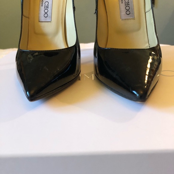 Jimmy Choo Black Patent Leather Stiletto - Picture 3 of 8